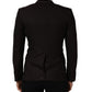 Dolce & Gabbana Brown Wool GOLD Single Breasted Men Jacket