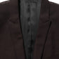 Dolce & Gabbana Brown Wool GOLD Single Breasted Men Jacket