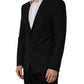 Dolce & Gabbana Black Wool Single Breasted Blazer Jacket