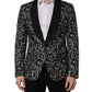Dolce & Gabbana Black Crystal Embellished Coat Blazer Jacket
