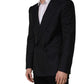 Dolce & Gabbana Black Stripes Wool Double Breasted Jacket