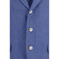 Brunello Cucinelli Blue Linen Full-Length Jacket