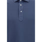 Brunello Cucinelli Blue Cotton Polo Shirt