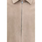 Brunello Cucinelli Beige Calf Leather Bos Taurus Leather Jacket