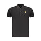 Marina Militare Black Cotton Mens Polo