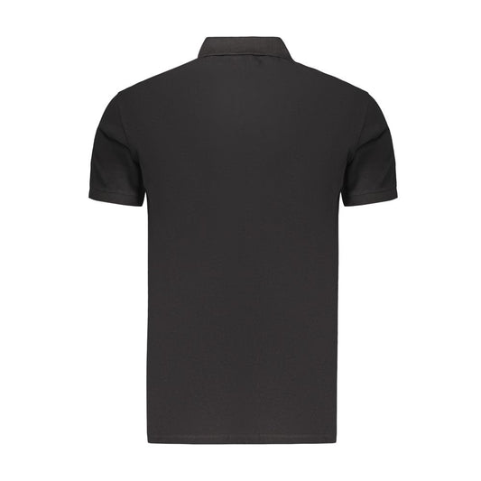 Marina Militare Black Cotton Mens Polo