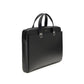 Ferragamo Black Calf Leather Bos Taurus Briefcase
