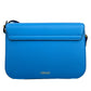 Versace La Medusa Blue Leather Shoulder Crossbody Bag Purse