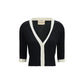 Valentino Black Cotton Cardigan