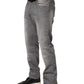 GF Ferre Gray Washed Mid Waist Straight Men Denim Trouser Jeans