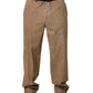 Domenico Tagliente Beige Cotton Straight Leg Men Trouser Pants