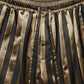 Dolce & Gabbana Gold Black Stripe Satin Tapered Leg Men Pants