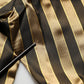 Dolce & Gabbana Gold Black Stripe Satin Tapered Leg Men Pants