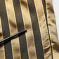 Dolce & Gabbana Gold Black Stripes Satin Tapered Leg Pants