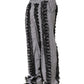 Dolce & Gabbana BlackGray Pinstripe Embellished Trouser Pants