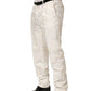 Dolce & Gabbana White Floral Men Dress Formal Trouser Pants