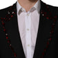 Dolce & Gabbana Black Crystal Embellished 2 Piece Suit