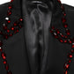 Dolce & Gabbana Black Crystal Embellished 2 Piece Suit