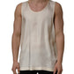 Dolce & Gabbana Off White Silk Sleeveless Tank Top T-shirt