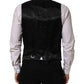 Dolce & Gabbana Black Wool Single Breasted Waistcoat Vest