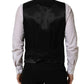 Dolce & Gabbana Black Wool Single Breasted Waistcoat Vest