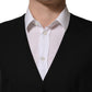 Dolce & Gabbana Black Wool Single Breasted Waistcoat Vest