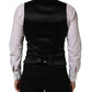 Dolce & Gabbana Black Wool Single Breasted Waistcoat Vest