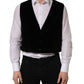Dolce & Gabbana Black Cotton SingleBreasted Waistcoat Vest