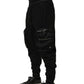 Dolce & Gabbana Black Mid Waist Cargo Jogger Sweatpants Pants