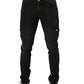 Dolce & Gabbana Black Distressed Cargo Cotton Men Denim Jeans