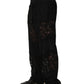 Dolce & Gabbana Black Lace Mid Waist Jogger Men Trouser Pants