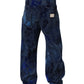 Dolce & Gabbana Blue Tie Dye Cotton Men Straight Denim Jeans