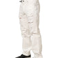 Dolce & Gabbana White Cotton Distressed Straight Denim Jeans