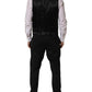 Dolce & Gabbana Black Wool Slim Fit Formal 3 Piece Men Suit