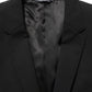 Dolce & Gabbana Black Wool Slim Fit Formal 3 Piece Men Suit