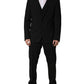 Dolce & Gabbana Black Wool Slim Fit Formal 3 Piece Men Suit