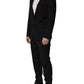 Dolce & Gabbana Black Wool Slim Fit Formal 2 Piece Men Suit
