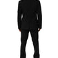 Dolce & Gabbana Black Wool Slim Fit Formal 2 Piece Men Suit