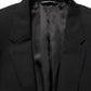 Dolce & Gabbana Black Wool Slim Fit Formal 2 Piece Men Suit