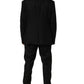 Dolce & Gabbana Black Linen Slim Fit Formal 2 Piece Suit