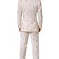 Dolce & Gabbana White Wool Slim Fit Formal 2 Piece Men Suit