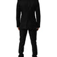 Dolce & Gabbana Black Wool Slim Fit Formal 2 Piece Men Suit