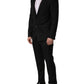 Dolce & Gabbana Black Wool Slim Fit Formal 2 Piece Men Suit