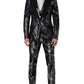 Dolce & Gabbana Black Jacquard Slim Fit Formal 3 Piece Suit