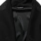 Dolce & Gabbana Black 100% Silk Robe Men Wrap Coat Jacket
