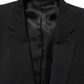Dolce & Gabbana Black Wool Slim Fit Formal 2 Piece Men Suit