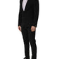 Dolce & Gabbana Black Wool Slim Fit Formal 2 Piece Men Suit