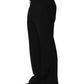 Dolce & Gabbana Black Wool Straight Men Dress Trouser Pants