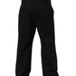 Dolce & Gabbana Black Cotton Straight Leg DressTrouser Pants