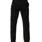 Dolce & Gabbana Black Wool Tapered Men Dress Trouser Pants
